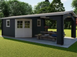 Sodo namelis su veranda Groningen 40mm