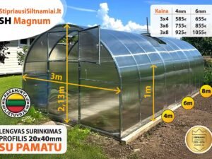 Šiltnamis SH MAGNUM (20x40 Plotis 3 m.)